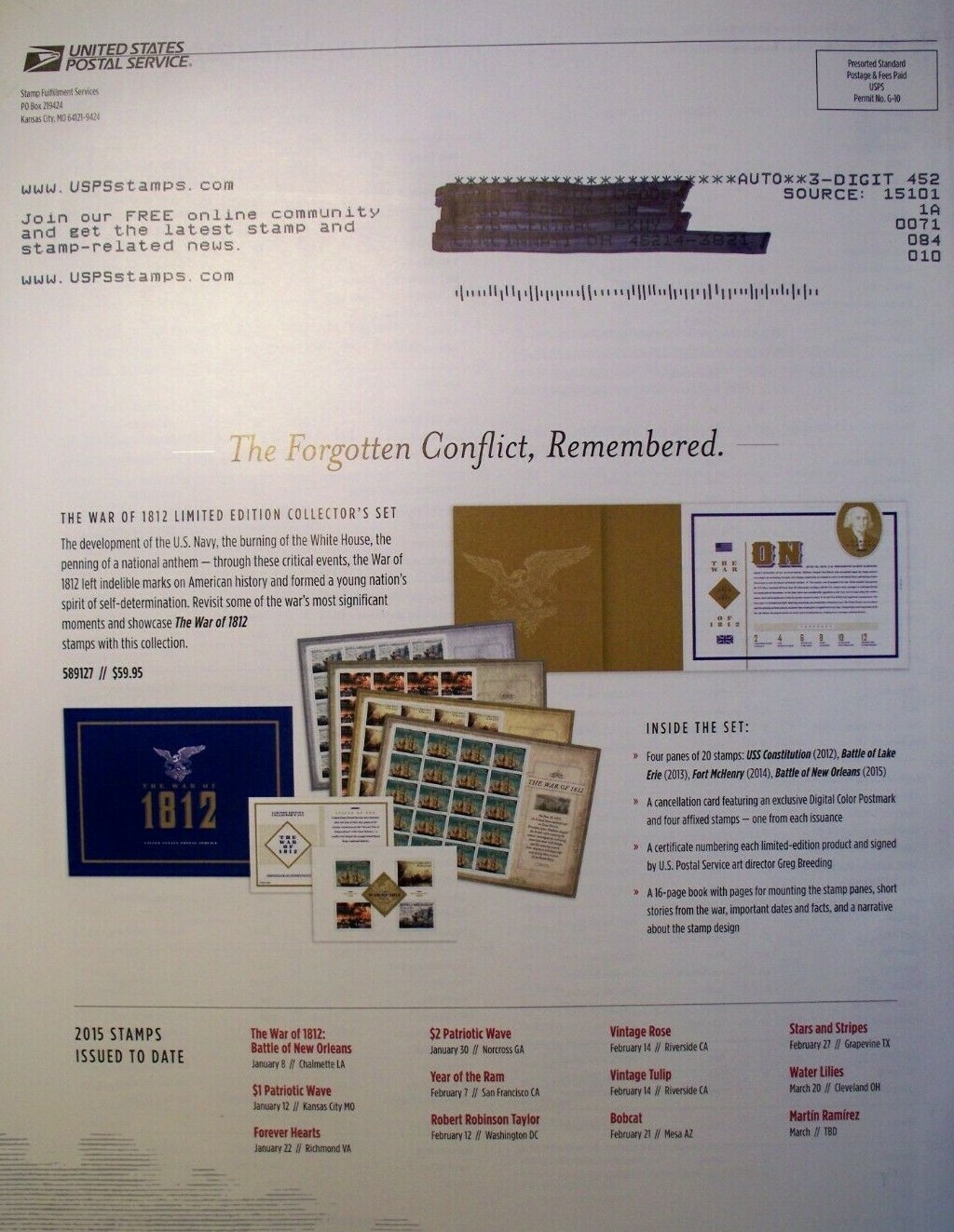 USA PHILATELIC MAGAZINE 2015/Volume 20/Quarter 1-COMPREHENSIVE EDITION Stamps