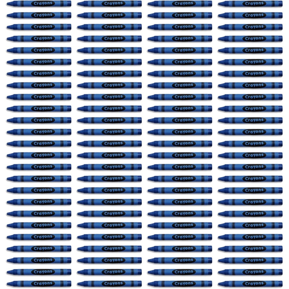 Premium Blue Crayon Bulk Value Pack Pack of 100