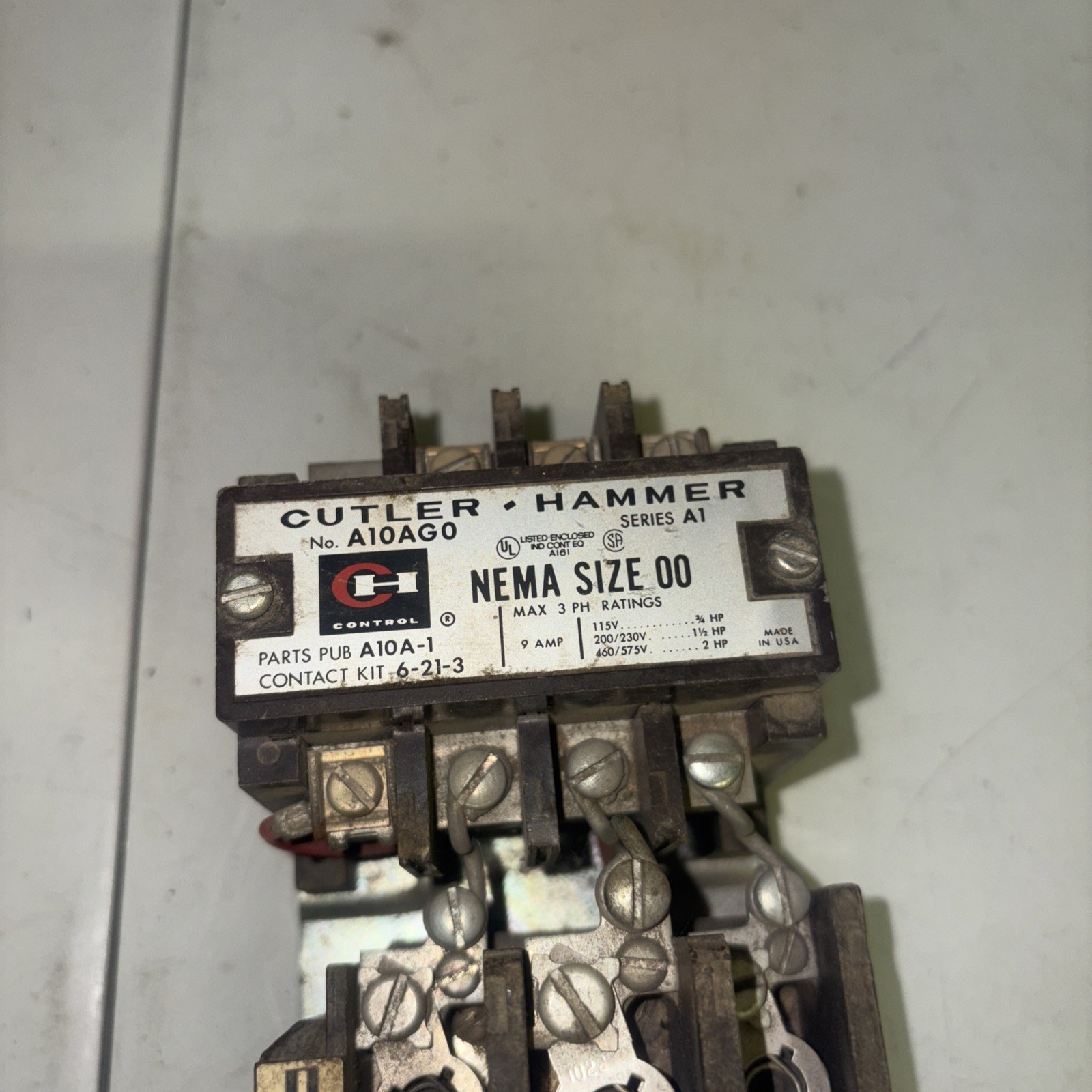 Cutler-Hammer A10AG0 NEMA SIZE 00