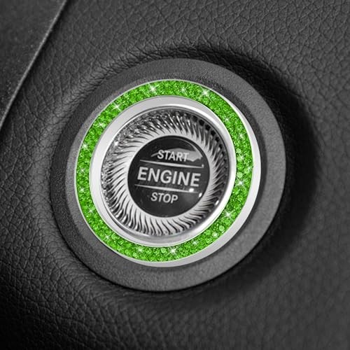Car Engine Start Stop Decoration Ring, Car Engine Start 1PCS Bright Green