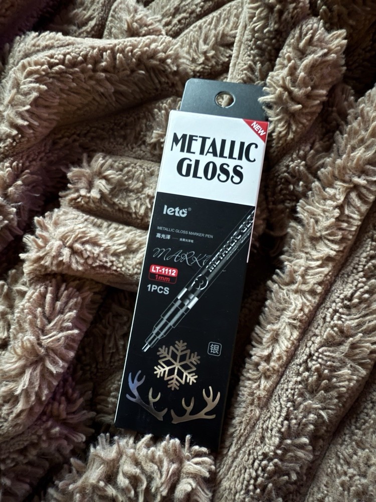 Oil-based Chrome Marker Pen High Gloss Silver 1 mm