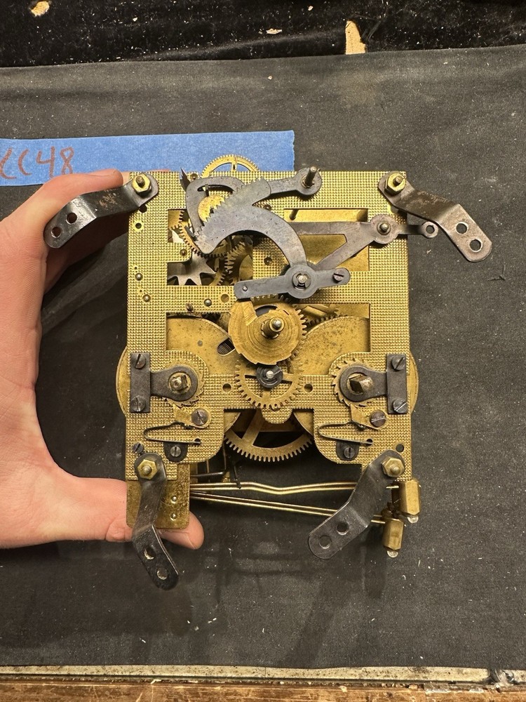 (CC48) - ANTIQUE 14275 GERMAN MANTEL CLOCK MOVEMENT