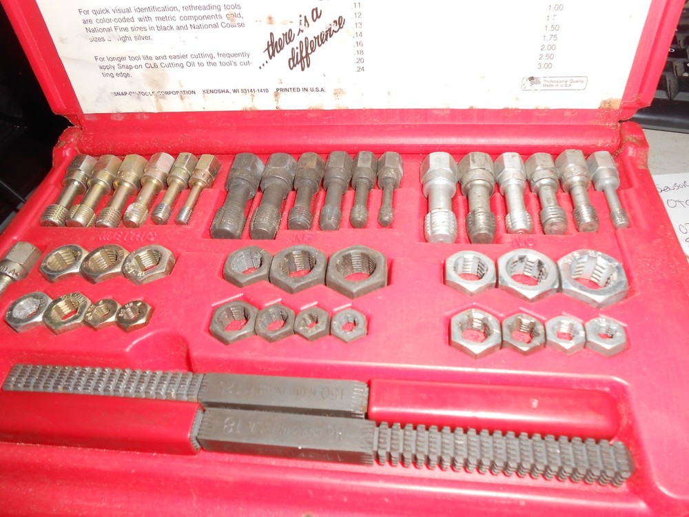 snap on tools rtd42 rethreading set