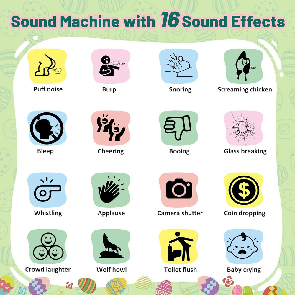 Sound Effects Machine with 16 Hilarious Sounds- Easter Basket Stuffers- Prank No