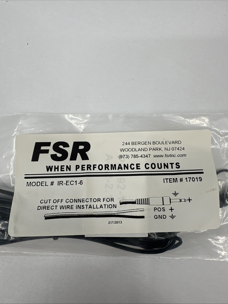 FSR IR-EC1-6 Single Head Head IR Emitter When Performance Counts