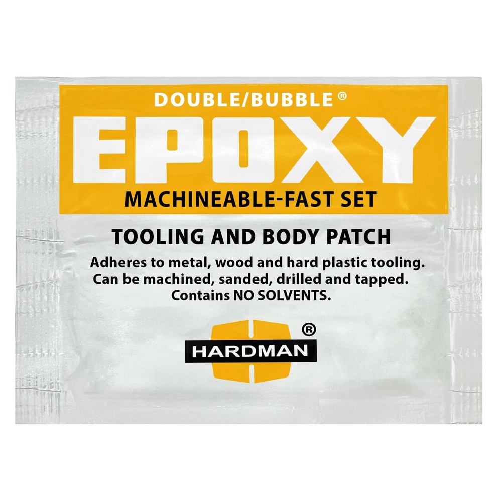 Hardman Double Bubble Yellow Machineable Fast Setting Epoxy Adhesive 04002 -10pk