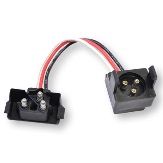 4 Inch Adapter Pigtail - 3 Plug To STD 3 Prong Plug - Angled