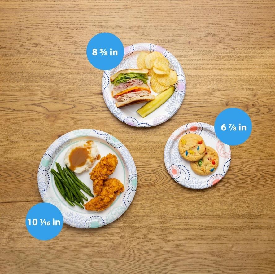 Great Value 8.5" Everyday Disposable Paper Plates, 100 Count