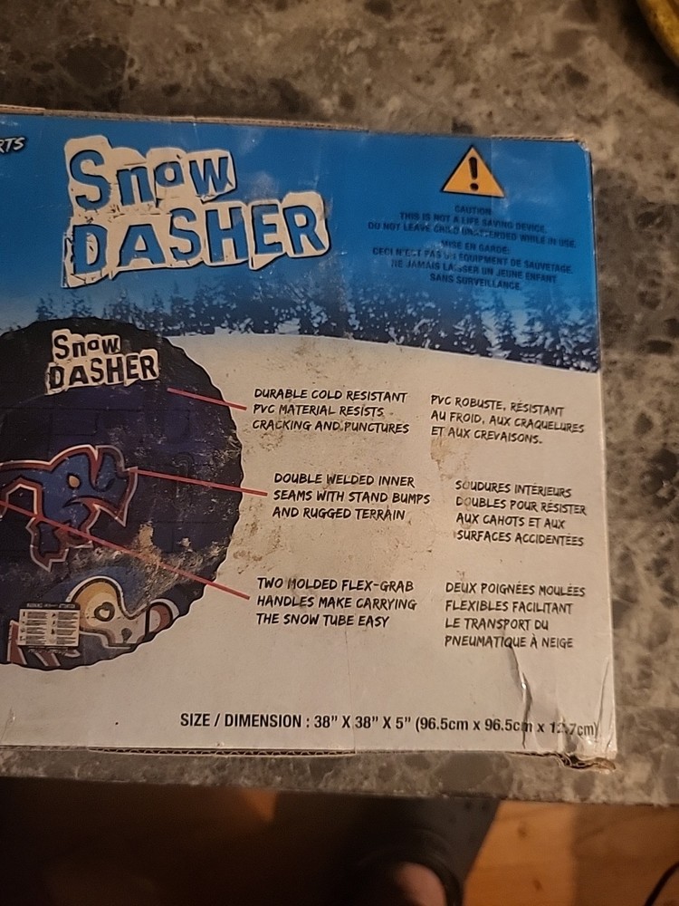 Snow Dasher 38" Inflatable Snow Tube