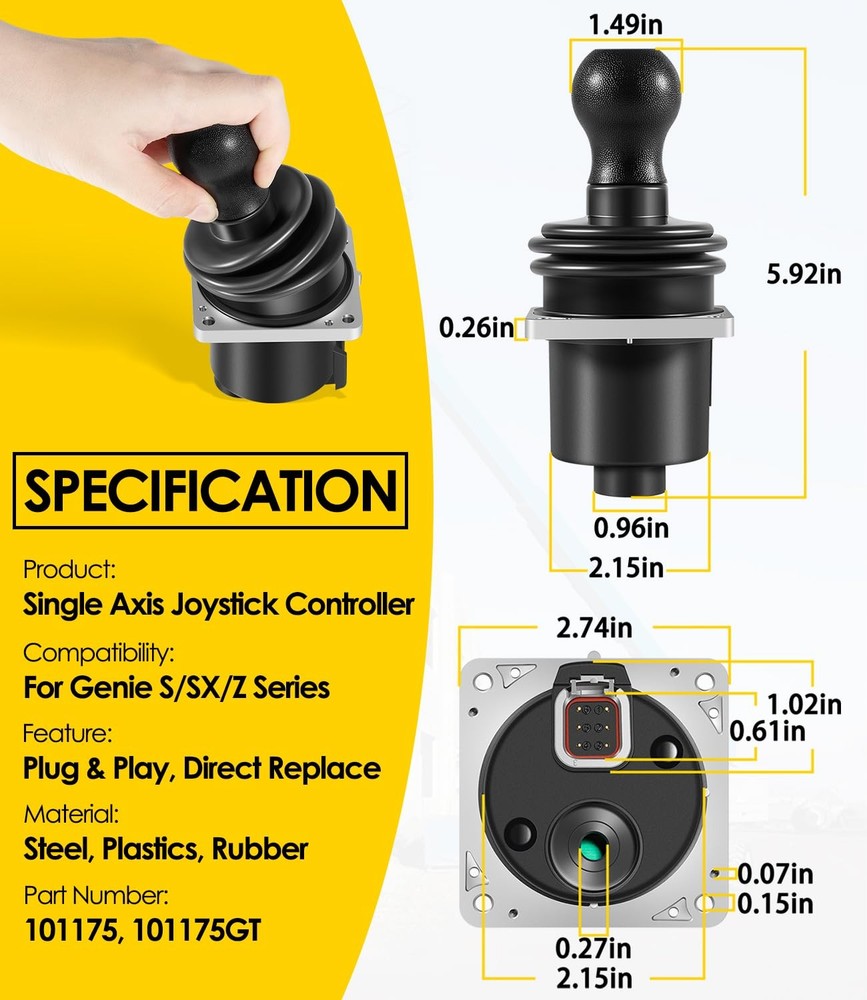 For Genie Straight 101175 101175GT Single Axis Ball Handle Joystick Controller