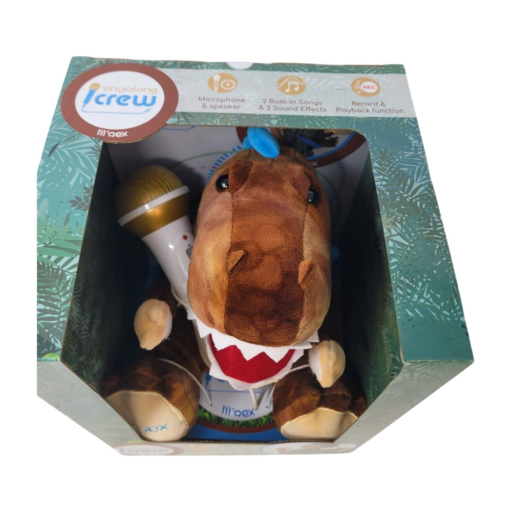 the Singing Machine Lil' Rex karaoke machine Backpack Sing A Long Crew Dinosaur