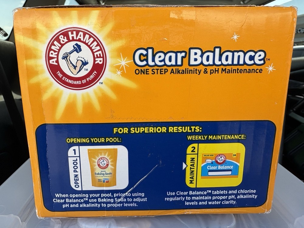 Clear Balance Swimming Pool Maintenance Tablets, 24Count