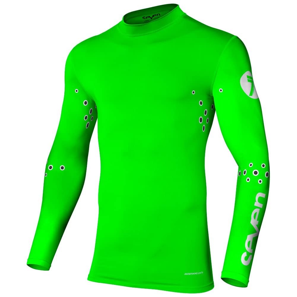 Seven Zero Blade Laser Cut Compression Jersey Small Flo Green