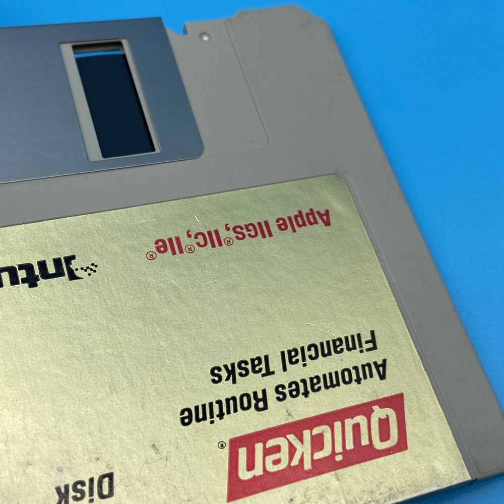 1987 Quicken Apple IIGS Program A disk VTG Floopy Disk Untested