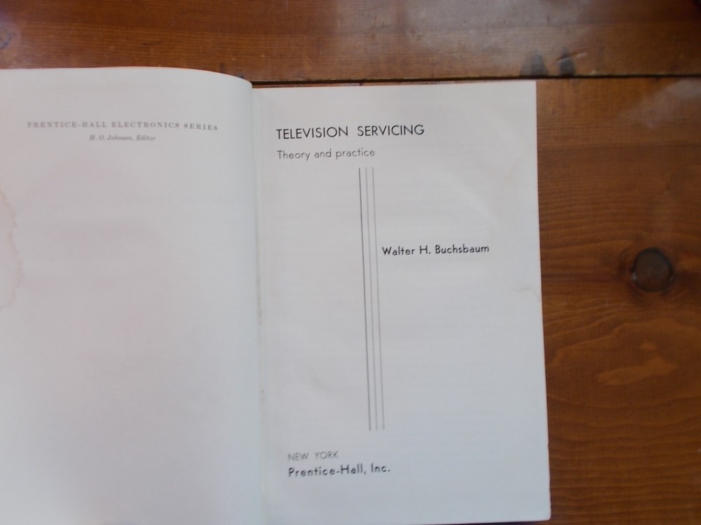Television Servicing by W.H. Buchsbaum 1951-THEORY & PRACTICE- informative book*
