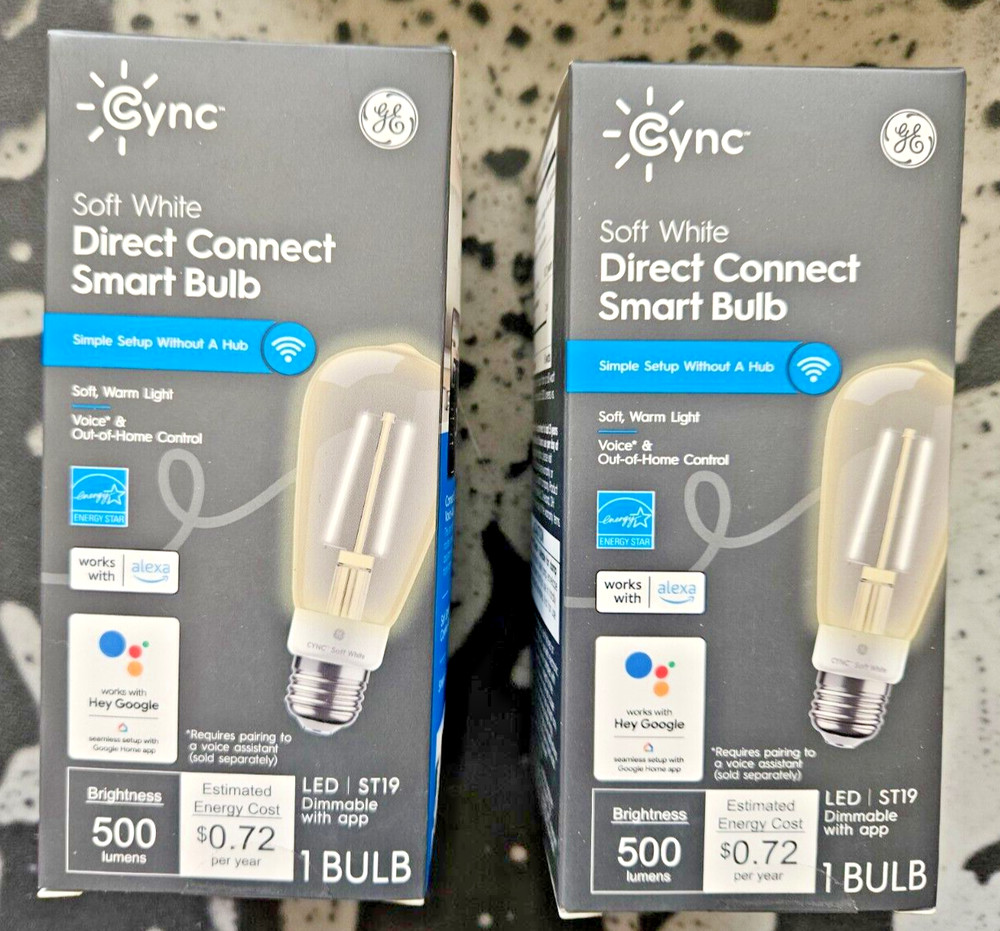 GE Cync Smart LED Light Bulb Soft White Edison Style 2 Pack
