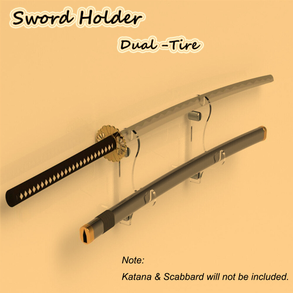 Wall Mount Solid Stand Samurai Display Supports Katana & L2G6