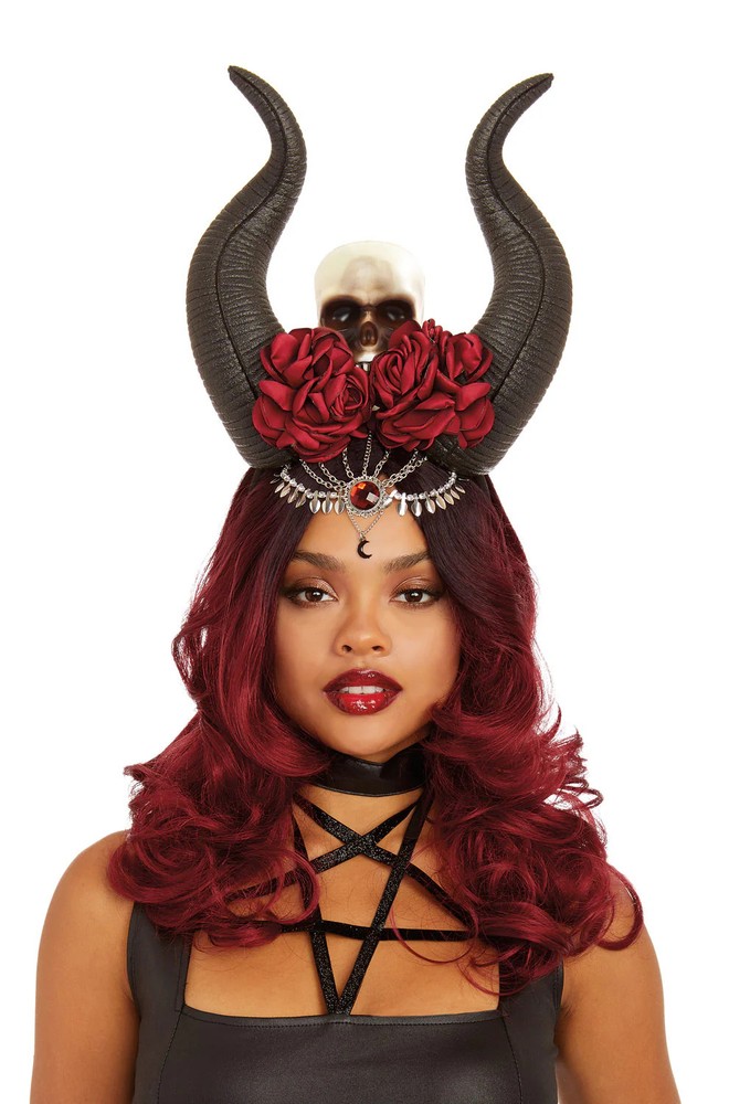 Horn & Skull Celestial Halloween Headpiece
