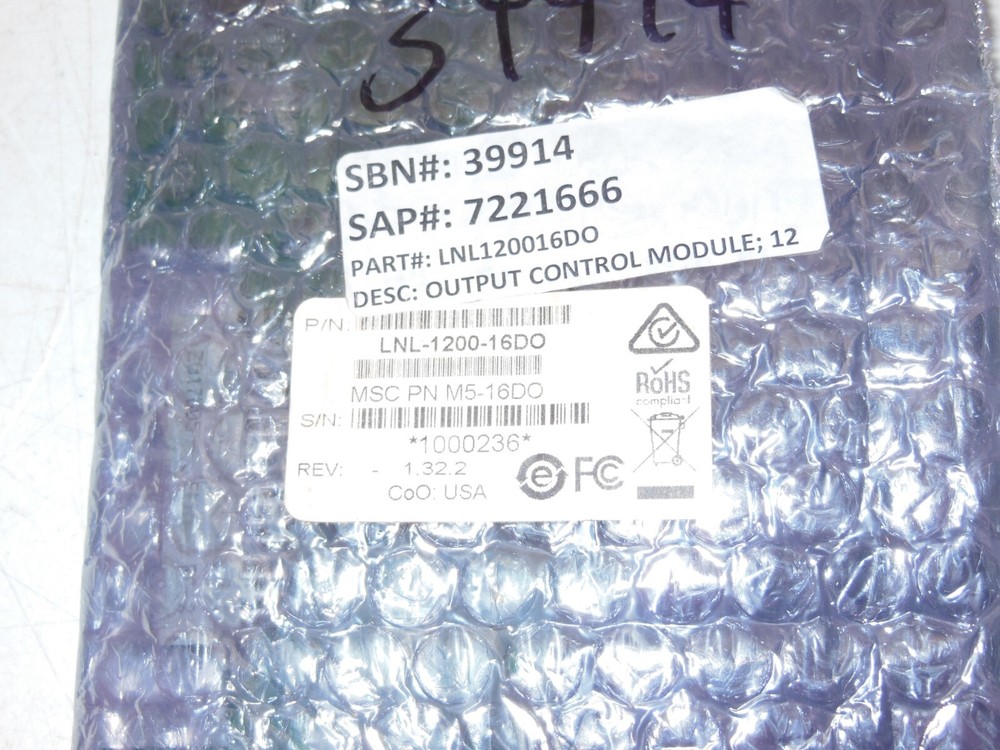 Lenel Mercury Control Module Output Board LNL-1200-16DO 12 VDC - New