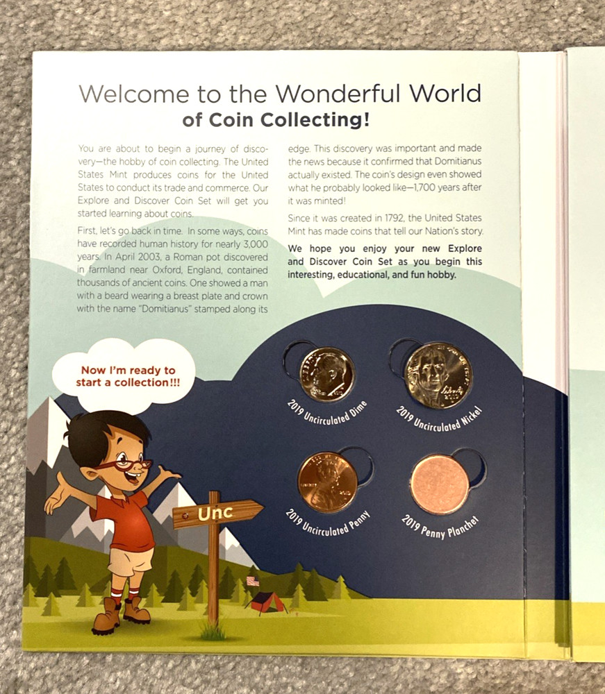 2019 US Mint Explore & Discover Coin Starter Kit Activity Book