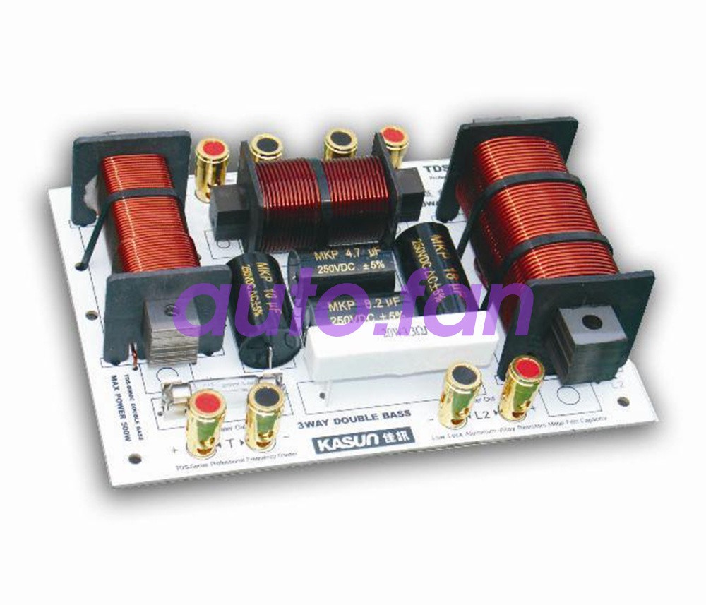 1 Pc. 500W Double Woofer Speaker Frequency Divider Audio Crossover Filter