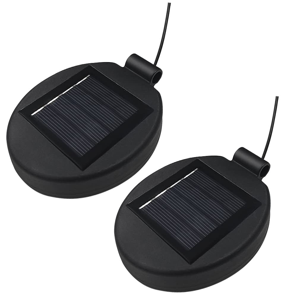 Solar Lantern Light Replacement Top for Flower ,LED 2PCS, Black