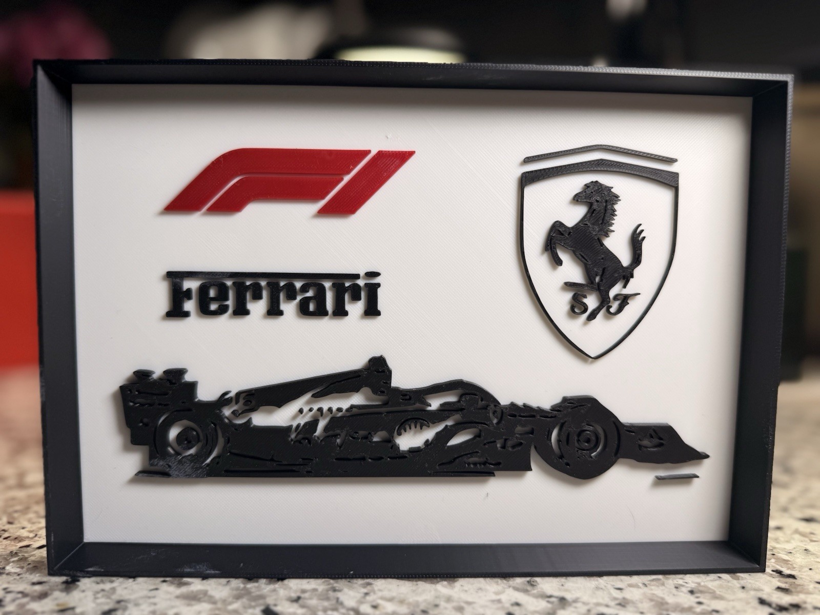 Ferrari F1 Scuderia 3D Art Sign Decor For Wall Or Desk Ferrari F1 Collector Fan