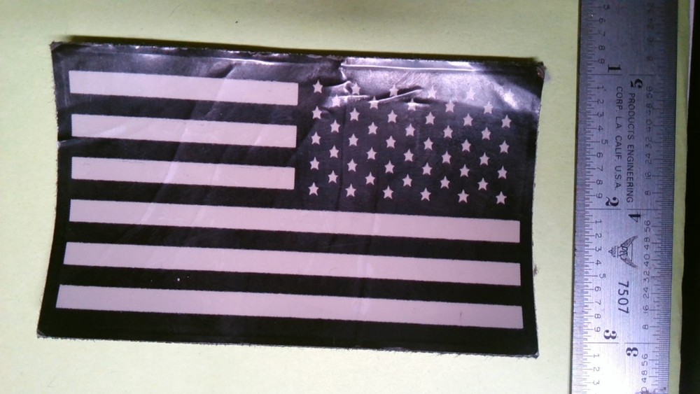 MILITARY PATCH HOOK & LOOP IR INFRARED REFLECTIVE FLAG REVERSE FACE COMBAT USED