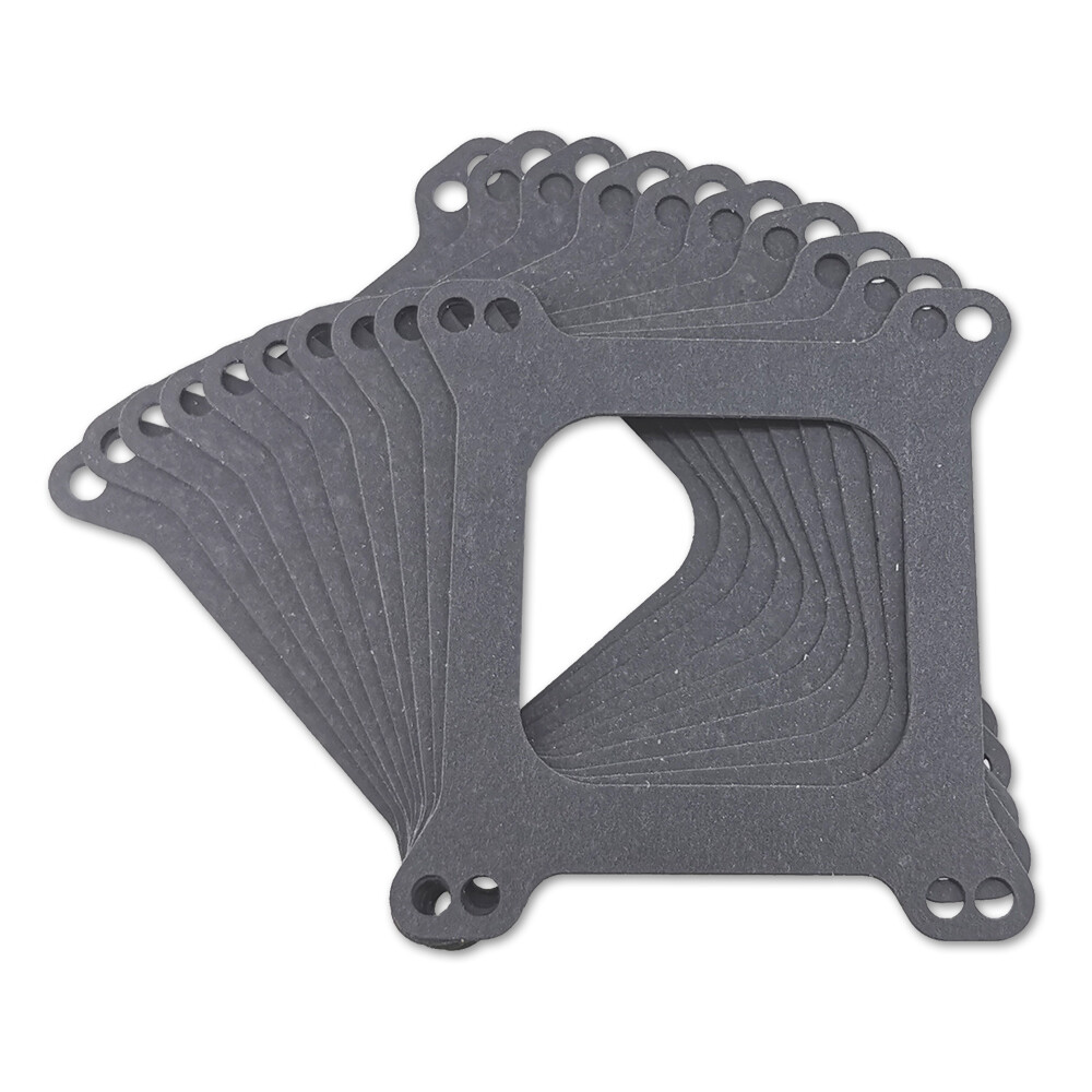 10pc Holley Edelbrock Carb Base Flange Gasket Open Carburetor 4 Barrel 4150 4160