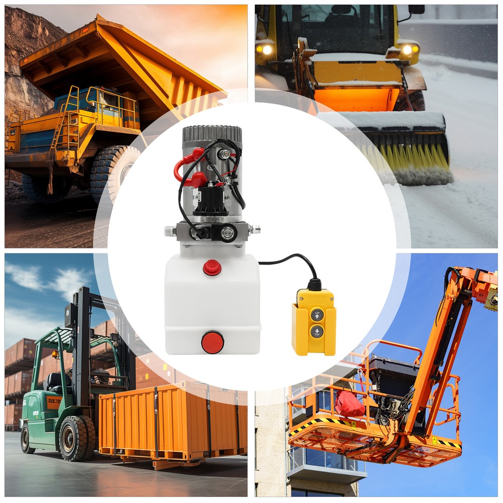 Electric Hydraulic Pump 12V, Compact Power Unit with Remote Control