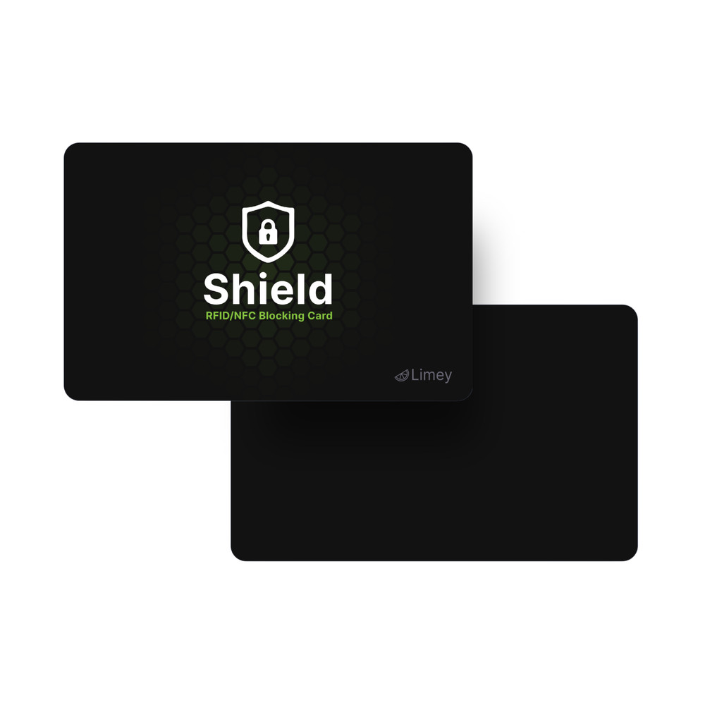 Limey Pack RFID Blocking Card Wallet Protector NFC Contactless Guard Black
