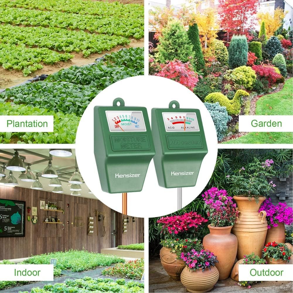 Kensizer Soil Tester, Moisture/pH Meter, Gardening Meter