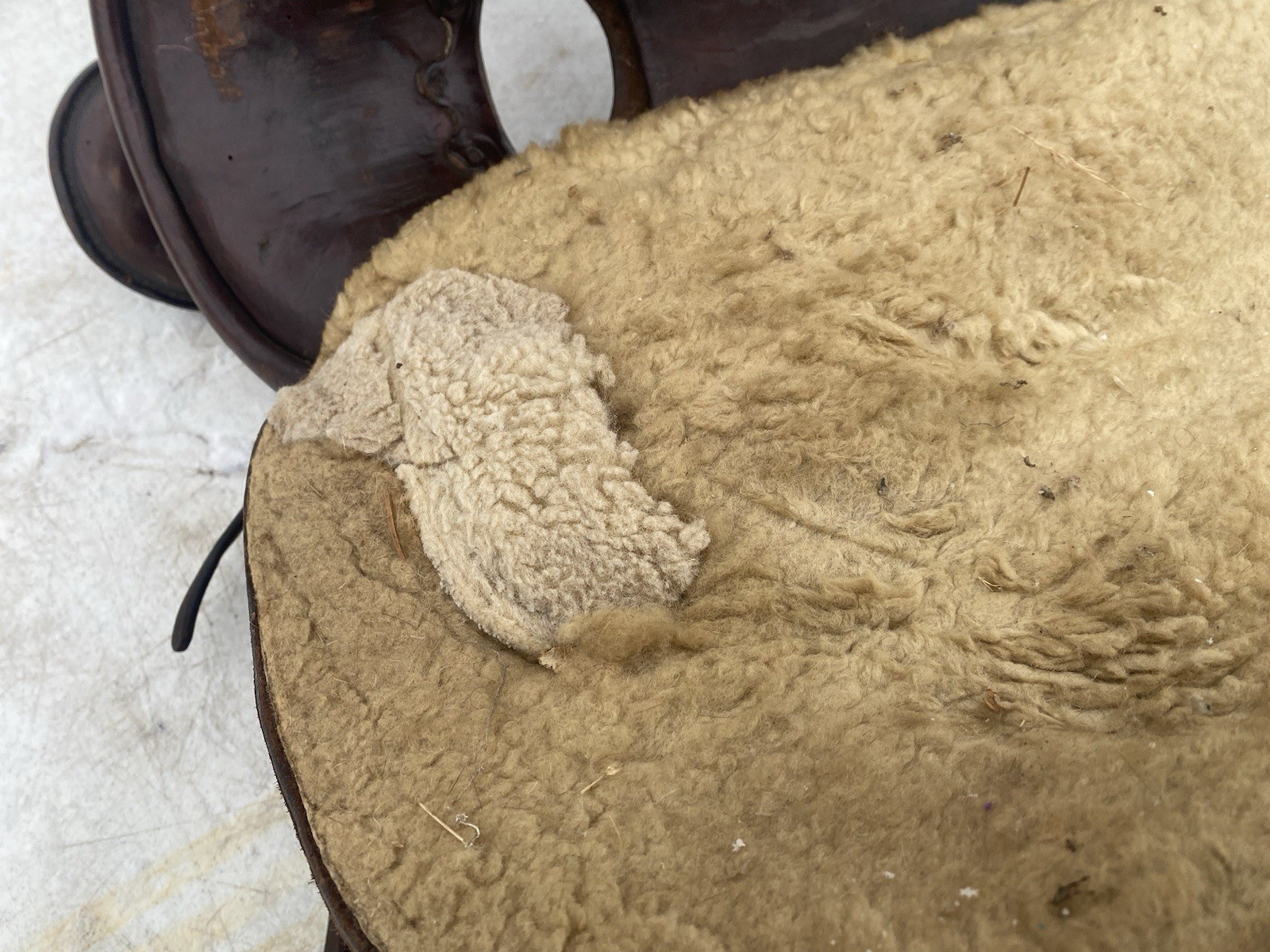 Antique/Vintage 14.5" Texas Tanning / TexTan slick seat roping saddle