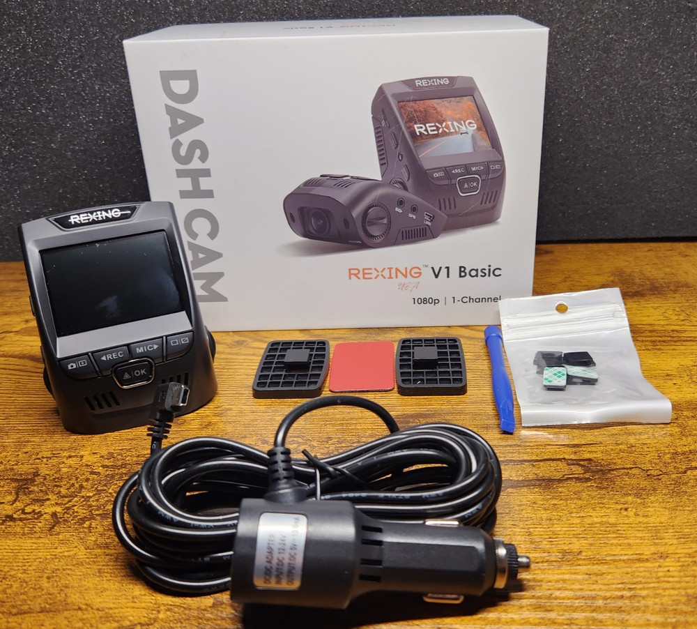 Rexing V1 Basic Dash Cam – Open Box, Tested & Working