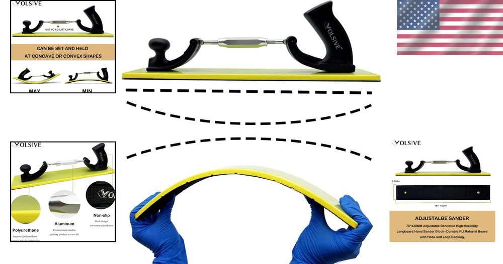 Adjustable 7x42cm Ergonomic Hand Sanding Block for Versatile DIY Projects