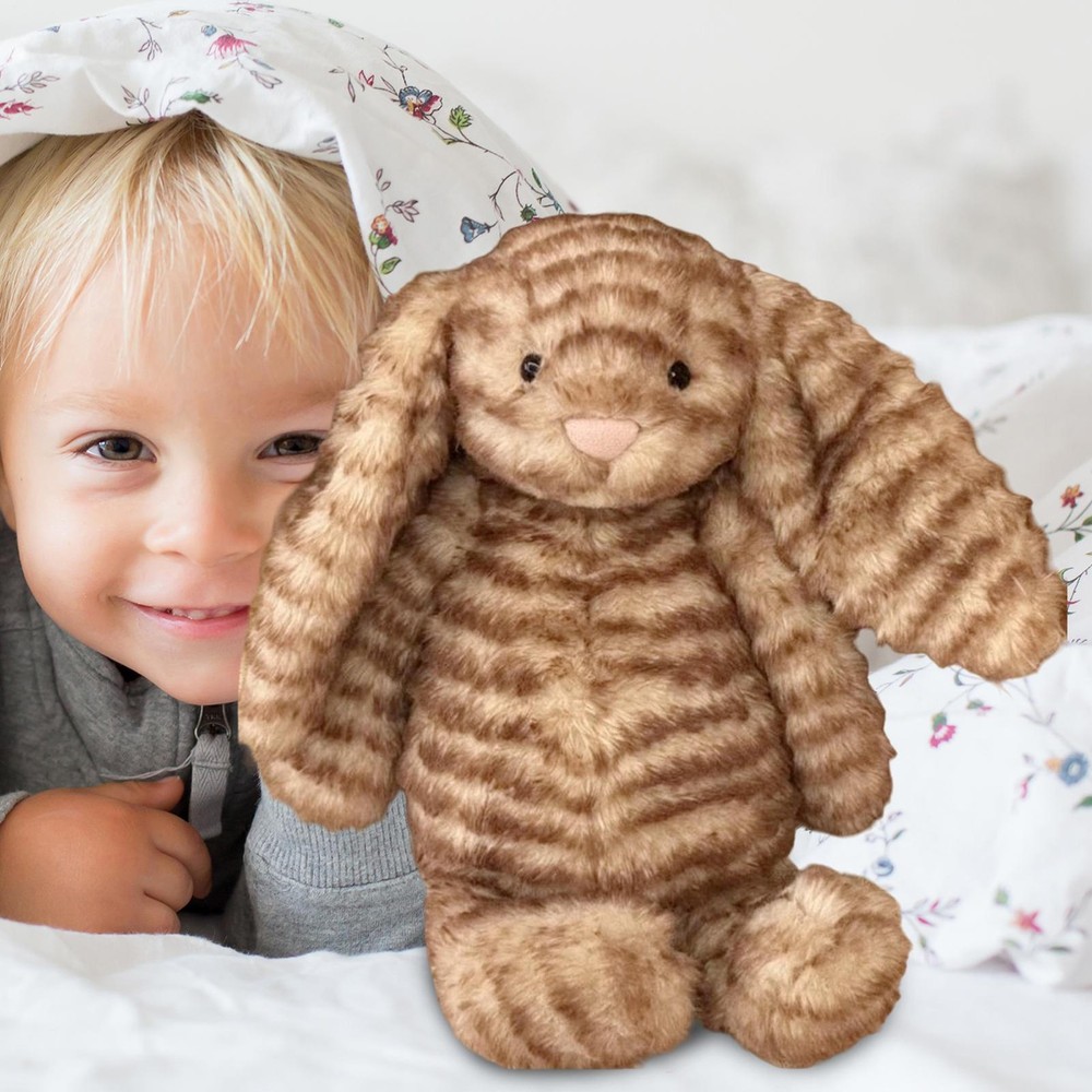 Bashful Luxe Bunny Juniper Cute Bunny Plush with Tiger Skin Pattern