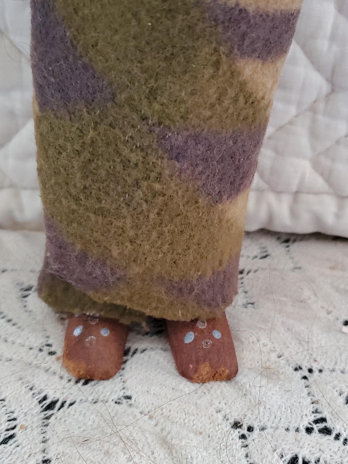 11" Early Mary Frances Woods Native American Indian Skookum Doll 1910-1920s