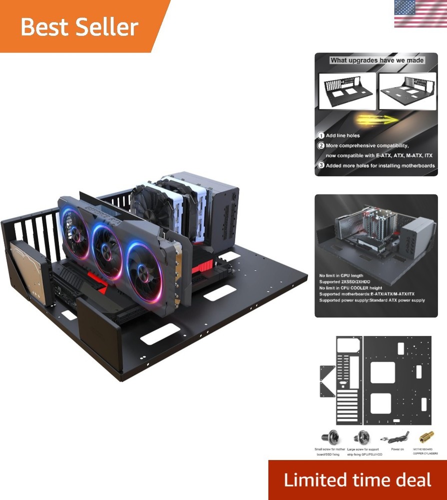 Versatile Gaming PC Case - Supports E-ATX/ATX/ITX with Efficient Cooling