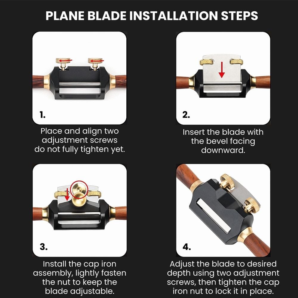 Big Horn 19364 Adjustable Spokeshave with Rosewood Handle