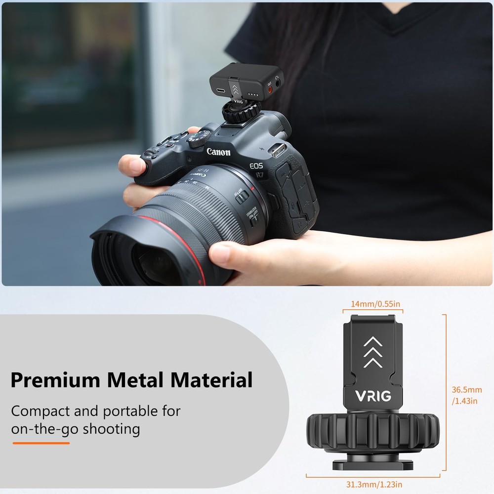 VRIG Cold Shoe Mount Adapter for MIC 2 Wireless Microphone,Mic 2 Mount Adapte...