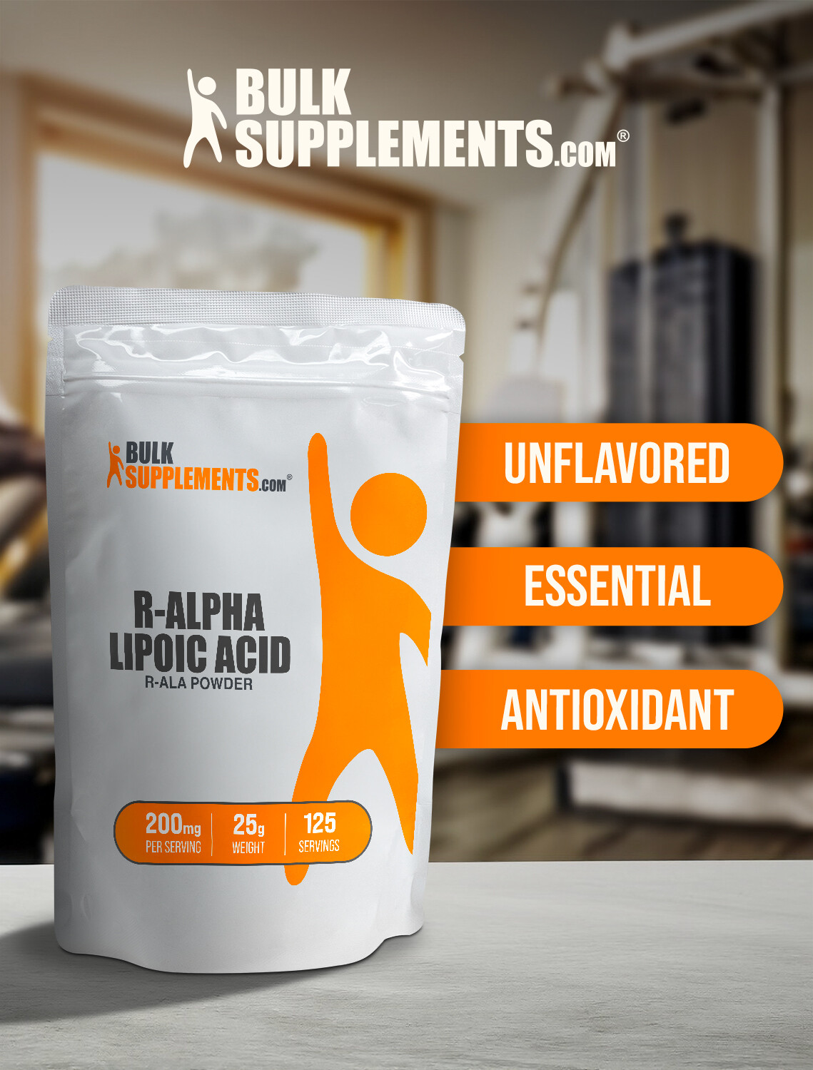 BulkSupplements R-Alpha Lipoic Acid (R-ALA) Powder - 200 mg Per Serving