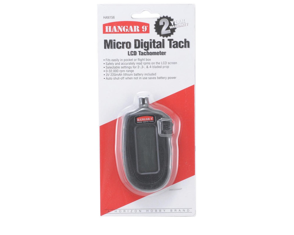 Hangar 9 Micro Digital Tachometer Tac 2, 3, & 4 Blade Airplane Propellers HAN156