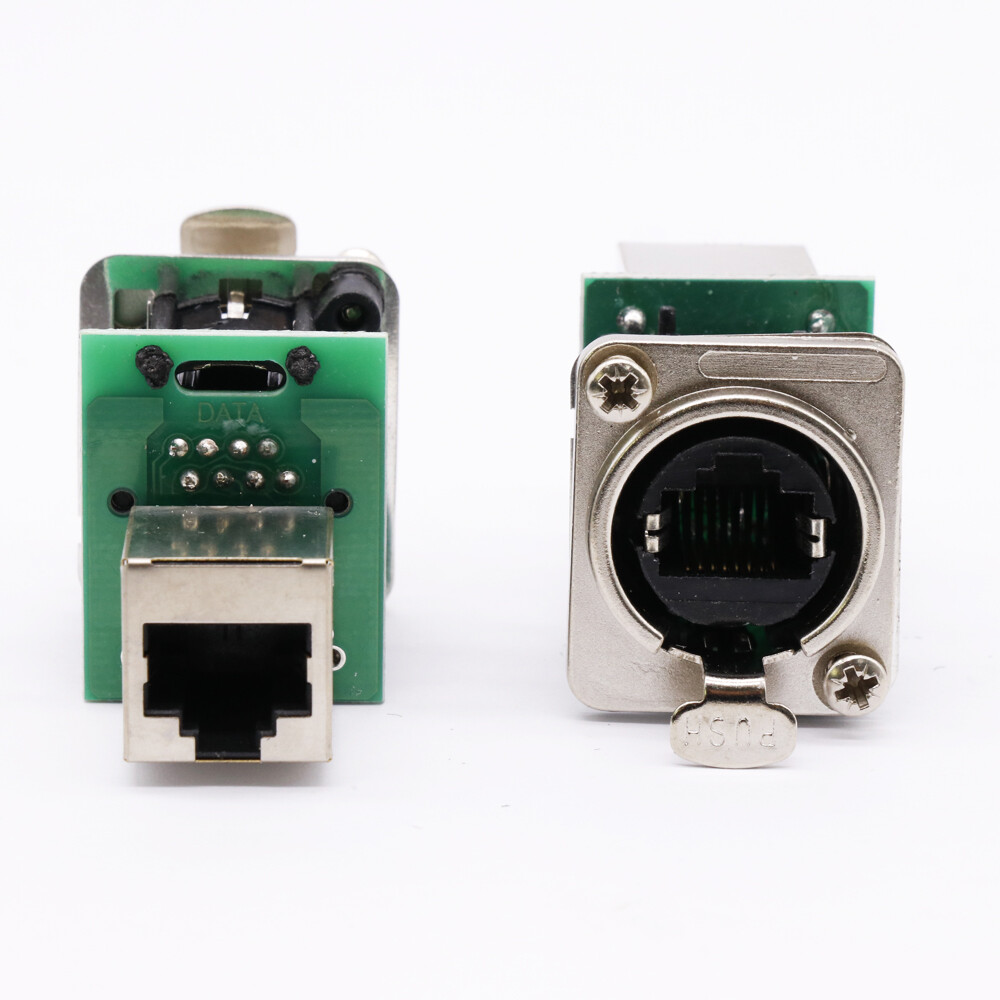 4x CAT5/6 RJ45 Feed-through Ethercon Chassis Panel Mount RJ45 Connector System