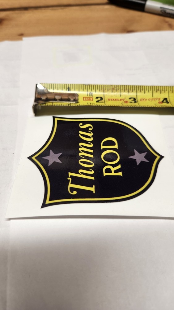 F.E. Thomas Rod Tube Labels