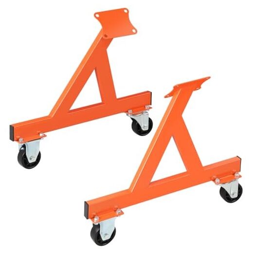 LS Engine Stand Cradle, Rolling Storage Stand for GM Chevy V8 LSx Orange