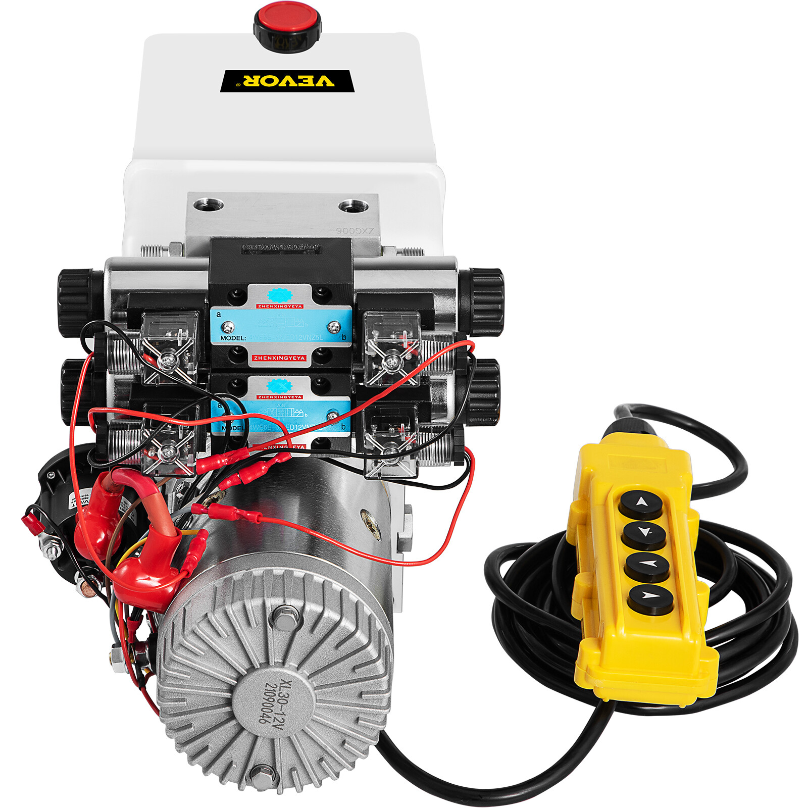 VEVOR 12V DC Double Acting Double Solenoid Hydraulic Power Pack 8L Tank ZZ004235