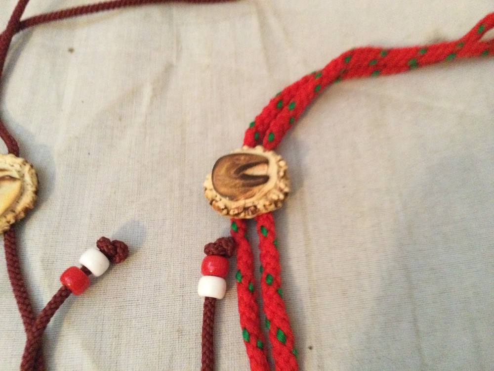 2 Deer Antler Bolo Ties
