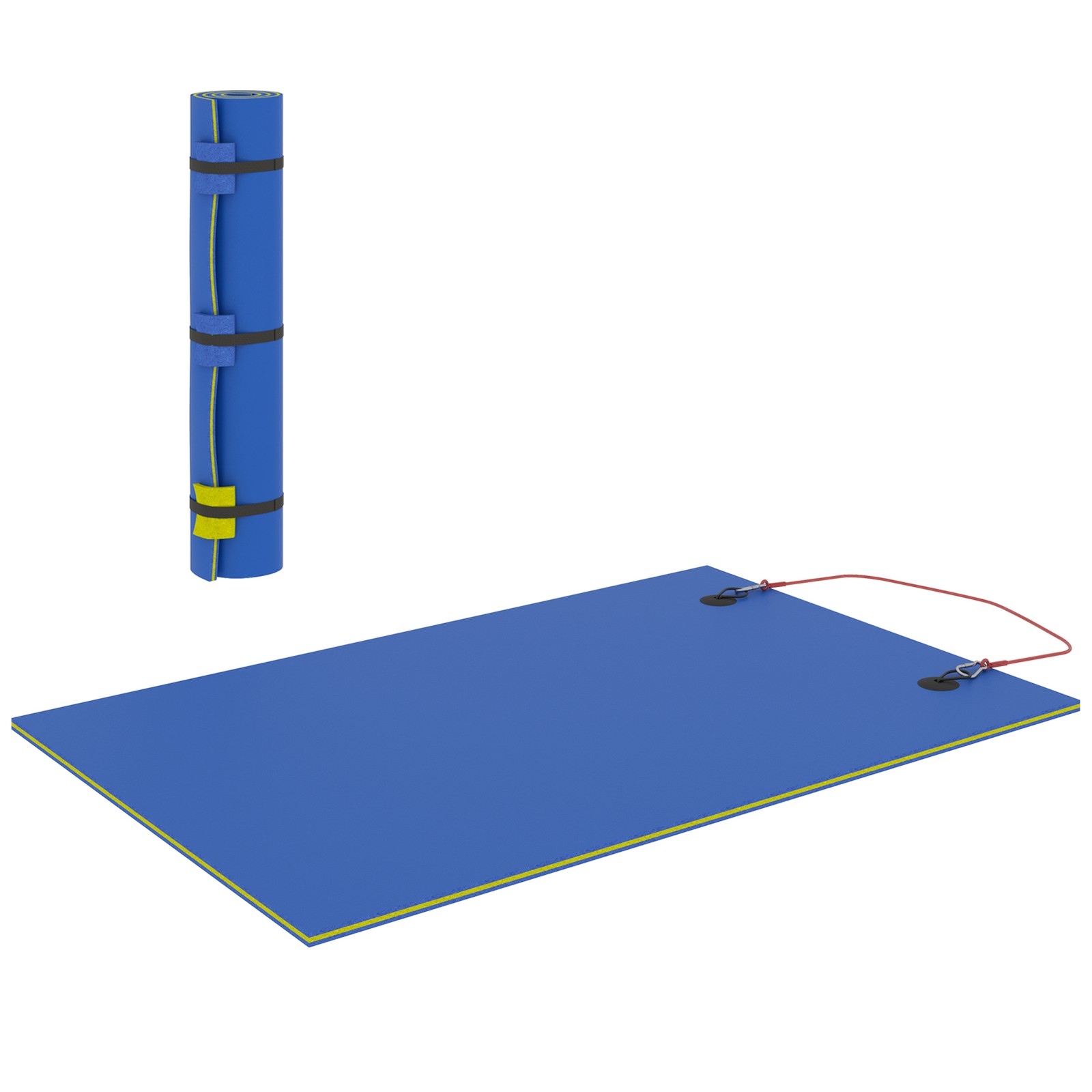 9' x 6' Lily Pad Floating Mat, Floating Water Pad for Lake, Blue