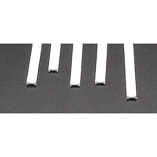 Plastruct I Beam Styrene 3/16 (5) - Model Scratch Building Plastic Strips