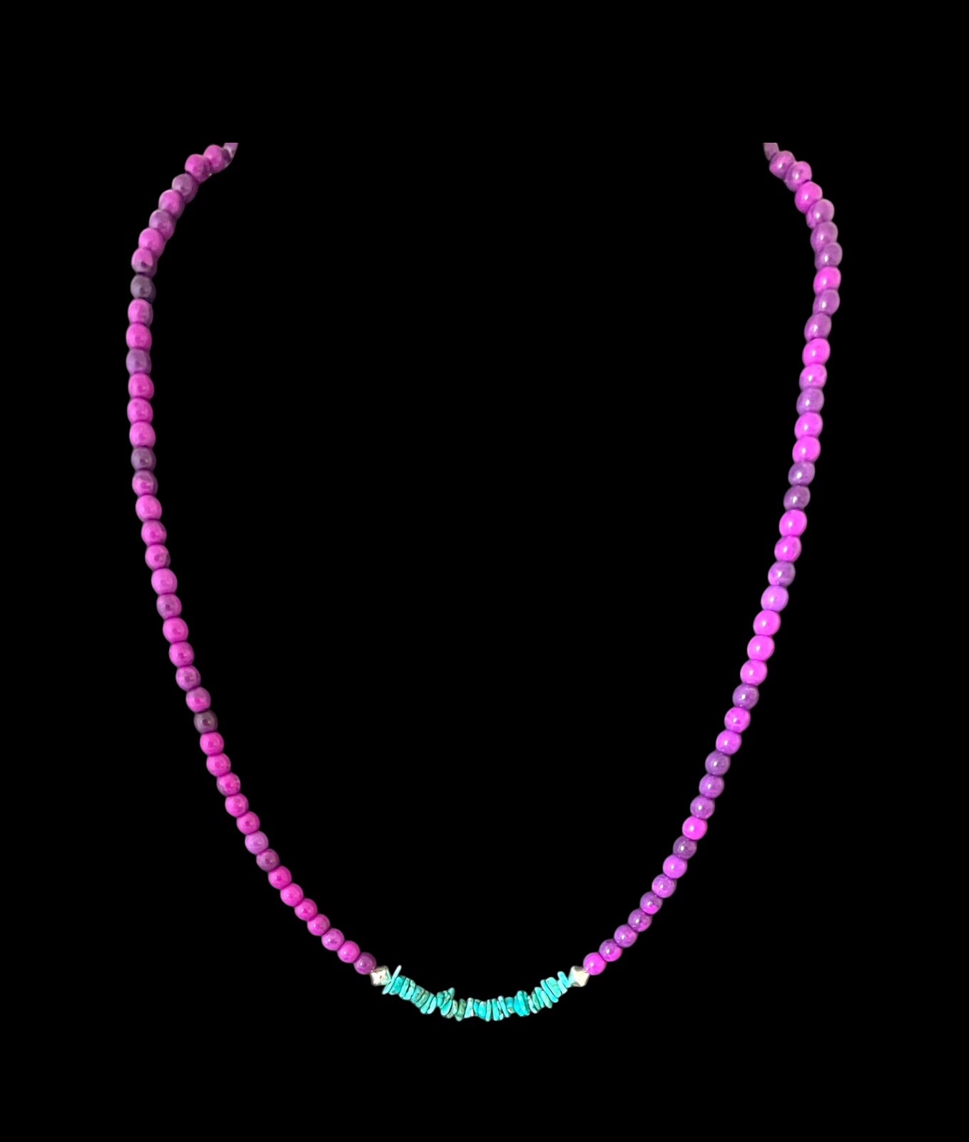 Native American Sugilite & Kingman Turquoise Necklace